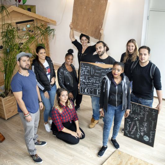 foto van de groep vrijwilligers van de jongerenstip