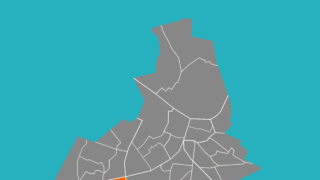 Kaartje van de stad met het stadsdeel Dukenburg uitgelicht