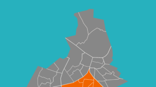 Kaartje van de stad met het stadsdeel Midden uitgelicht