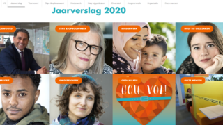 weergave van de voorkant van het jaarverslag 2020