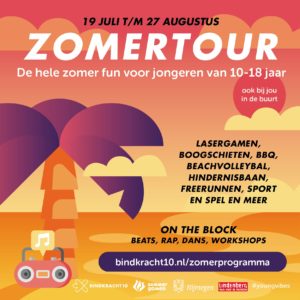 opgemkaakte flyer met aankondiging van de zomertour