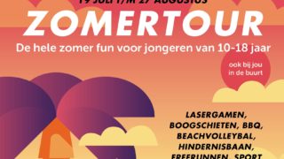 opgemkaakte flyer met aankondiging van de zomertour