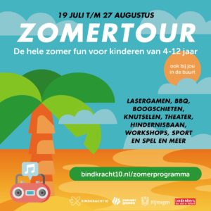 opgemkaakte flyer met aankondiging van de zomertour