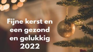 flyer met kerstwens Bindkracht10: fijne kers en een gezond en gelukkig 2022