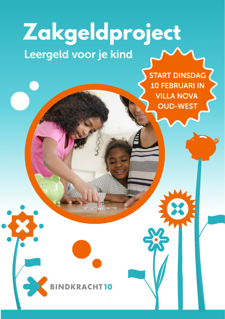 Voorkant van de flyer van het zakgeldproject